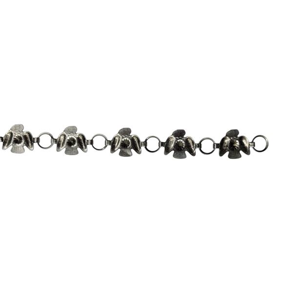 Vintage Southwestern Thunderbird Concho Belt Silver Tone Stamped Link Chain main image 15